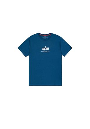 Alpha Industries T-Shirt ALPHA INDUSTRIES Basic T-Shirt ML, Herren, Gr. M, blau (naval blau), Obermaterial: 100% Baumwolle, Shirts T-Shirt