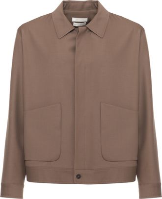 Devore Incipit Boxy Wool Jacket with Classic Collar and Concealed Fastening