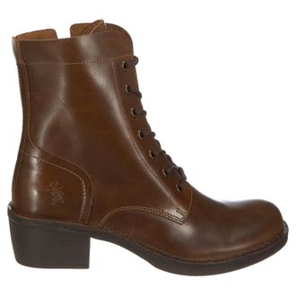 FLY London MILU044FLY Rug Leather Womens Ankle Boots - Camel - Size:UK 6