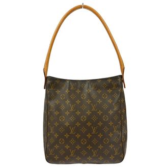 Louis Vuitton Looping Handbag Monogram Canvas Brown Canvas Handbag (Pre-Owned)