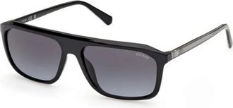 Guess Rechthoekige Zonnebril - Heren - Zonnebrillen - Zwart - 57 MM - Accessoires
