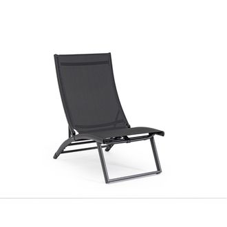 BIZZOTTO Poltrona Lounge Reclinable Taylor Gris En Aluminio Y Textilene 53 X 166,5 X 90