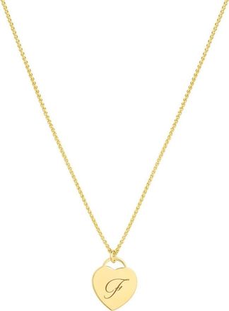Set & Stones Alice Initial Heart Necklace in Gold /F at Nordstrom
