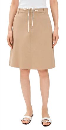 Vince Double Waistband A-Line Skirt In Sandbar