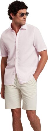 Ted Baker Herenoverhemd met korte mouwen, model Baker Regular (Lichtroze)