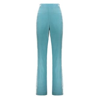 Moschino Straight Trousers, female, Blue, Size: XS Palazzo Trousers