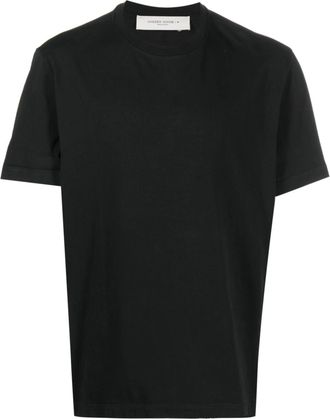 Golden Goose Regular-Fit Black Cotton T-Shirt with Minimalist Accents