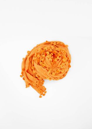 Matta Womens Dupatta Plain Shawl In Marigold