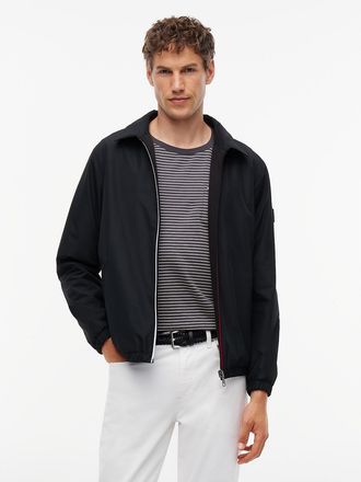 Tommy Hilfiger Mens Mixed-Media Reversible Zip Jacket - Black - XL