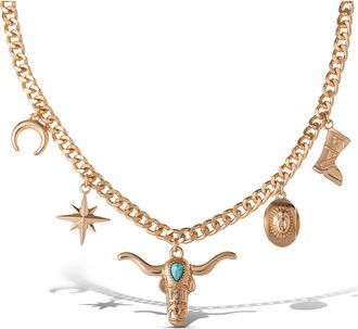 Jessica Simpson Celestial Charm Necklace in Gold at Nordstrom