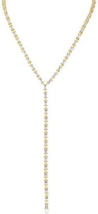 Kenneth Jay Lane Emerald Cut Cubic Zirconia Bar Y-Necklace in Gold at Nordstrom Rack, Size 17