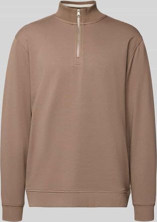 Marc O'Polo Denim Marc OPolo Denim Regular Fit Troyer aus reiner Baumwolle in Taupe, Größe XXL