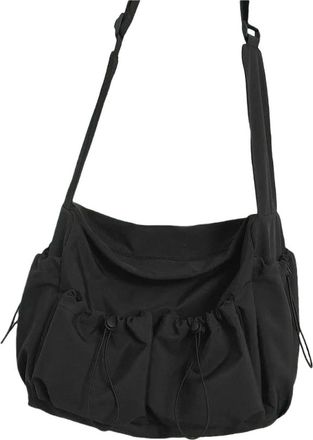 Generic Crossbody Shoulder Bag - High-Capacity Unisex Nylon Messenger Bag for Students and Men - Durable and Spacious Satchel for Daily Use