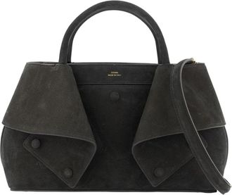 Toteme Small Mercer Nubuck Tote - Dames - Shoppers - Zwart - ONE Size - Leer - Tassen