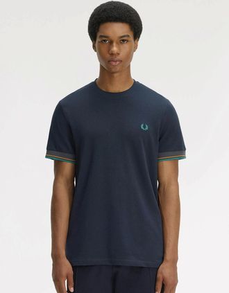 Fred Perry Mens Fred Perry Mens Twin Tipped Cuff T-Shirt - Navy 608 - Size: 40