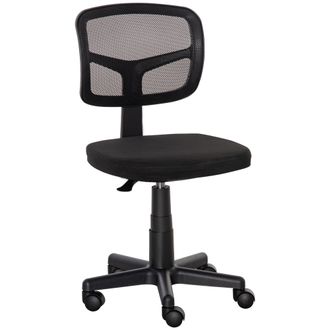 Vinsetto Silla De Oficina Ergon&oacute;mica De Malla, Giratoria 360&deg;, Regulable En Altura, Con Soporte Lumbar Transpirable, Ruedas, Sin Reposabrazos, 43 X 48 X 77,5-8