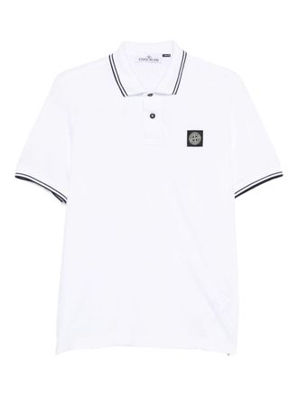 Stone Island Logo Cotton Polo Shirt