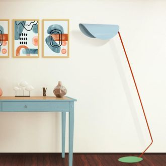 Tosel L&aacute;mpara para leer metal Alt.174cm multicoldorado Pantalla: azul