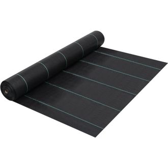vidaXL Estera De Control De Malezas Y Ra&iacute;ces Pp Negro 2x100 M Vidaxl