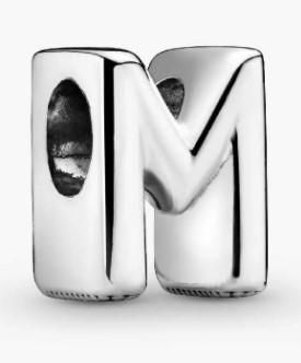 Pandora Letter M Silver Charm