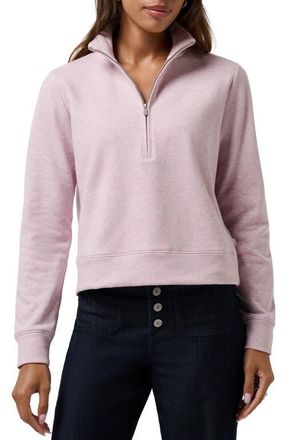 Travis Mathew Cloud Half Zip Pullover in Heather Violet Ice at Nordstrom, Size Xx-Large