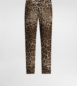 Dolce & Gabbana Tailored Cotton Pants - Man Pants And Shorts Animal Print 44