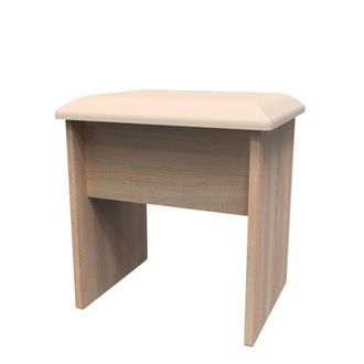 Welcome Furniture Sofia Ready Assembled Dressing Table Stool - Bardolino Oak - Welcome Furniture | TJ Hughes