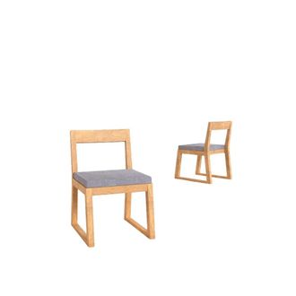 Puma Naturel Natural Juego De 2 Sillas De Exterior De Teca Maciza, 50x59,5x79 Cm, Con Cojines Gris Perla (natofch50b-duo)