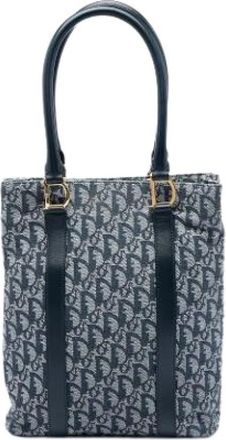 Dior Pre-owned Vintage Tote Bag - Dames - Vintage Shopper - Blauw - ONE Size - Leer - Vintage