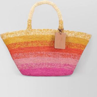 Maneb&igrave; shoulder bag woven gradient dual handles