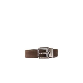 Dolce & Gabbana Belts, male, Brown, Size: 100 CM Suede Leather Belt