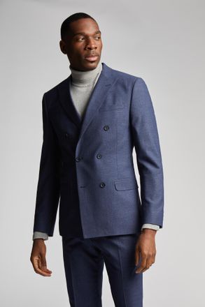 Antique Rogue Mens Navy Scratch Double Breasted Jacket - Size 36 Regular