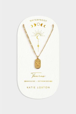 Katie Loxton Taurus Waterproof Gold Zodiac Necklace at Nordstrom