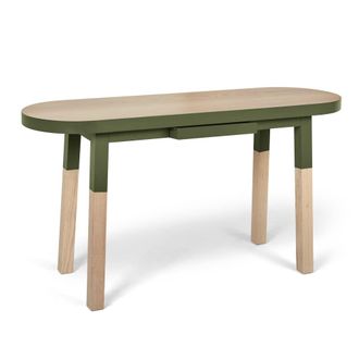 Mon Petit Meuble Fran&ccedil;ais Mesa de escritorio de dise&ntilde;o 100% madera maciza - consola 140 cm