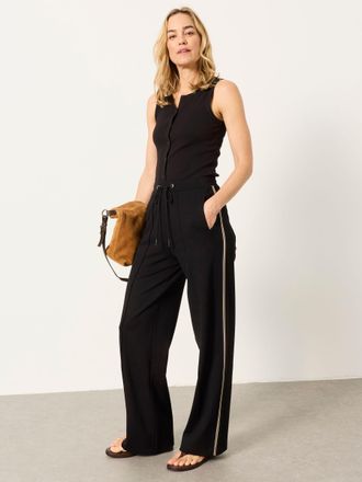 Fat Face FatFace Black Ely Side Stripe Trousers