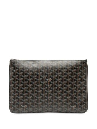 Goyard Clutch Senat MM in tela Goyardine 2016 - Nero