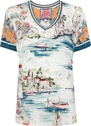 Johnny Was Janie favourite Swing T-shirt - women - Rayon/Spandex/Elastane - S - Neutrals