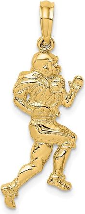 Diamond2Deal 10k Yellow Gold Polished Running Football Player Charm