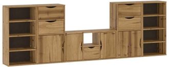 vidaXL Vidaxl - Muebles De Tv 5 Uds. Con Almacenaje odda Madera Maciza Pino