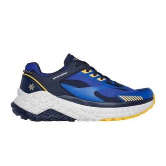 Skechers Monster Evo leren lage hardloopschoenen voor heren (Blauw)