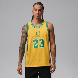 Nike Jordan Mens Jordan Essentials Mesh Jersey in Yellow | II5378-741