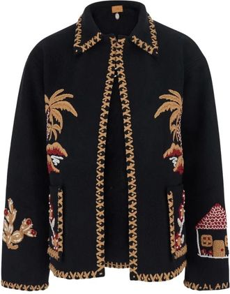 Alanui Truien & Vesten, Dames, Zwart, M, Wol, Remember Me Jacket