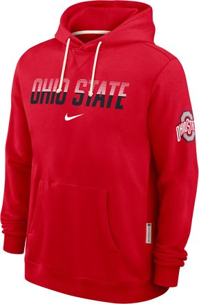 Nike Ohio State Sideline Standard Issue Nike Mens Dri-FIT College Pullover Hoodie in Red | 03AZ65NOH-8DF