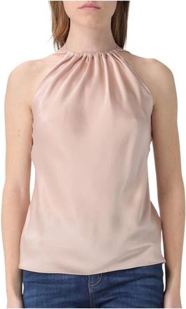 Pinko Carota Top - Dames - Tops zonder mouwen - Roze - L - Polyester - Tops