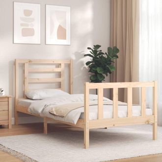 vidaXL Estructura De Cama Con Cabecero Madera Maciza Vidaxl