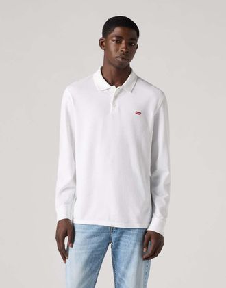 Levi's polo shirt a maniche lunghe Housemark bianca-Bianco