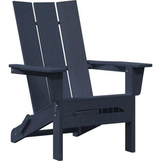 vidaXL Silla Adirondack Plegable Azul Marino 74.5 X 80.5 X 90cm Vidaxl