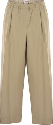 Max Mara Weekend Maxmara Wkdlibero broek van puur katoen met wijde pijpen