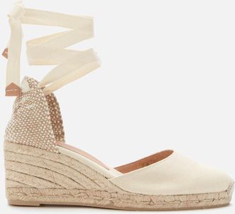 Castaner Womens Castaner Carina Wedge High Heel Espadrille Sandals in Ivory - Cream - Size UK 4
