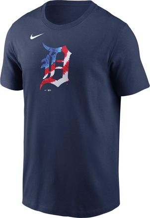 Nike Detroit Tigers Americana Nike Mens MLB T-Shirt in Blue | N19944BDG-AQS